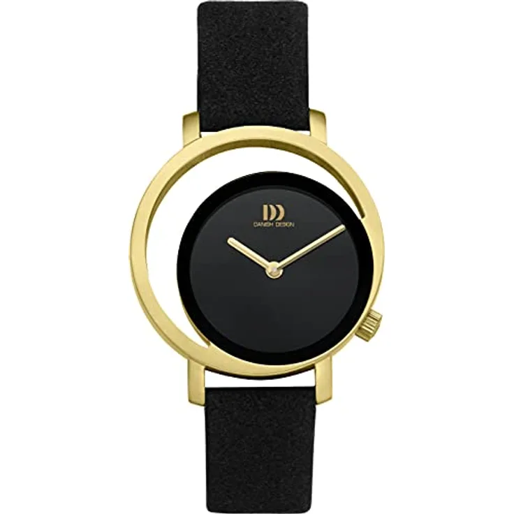 Danish Design 3320307 Damenarmbanduhr, 3,2 cm Durchmesser, schwarz