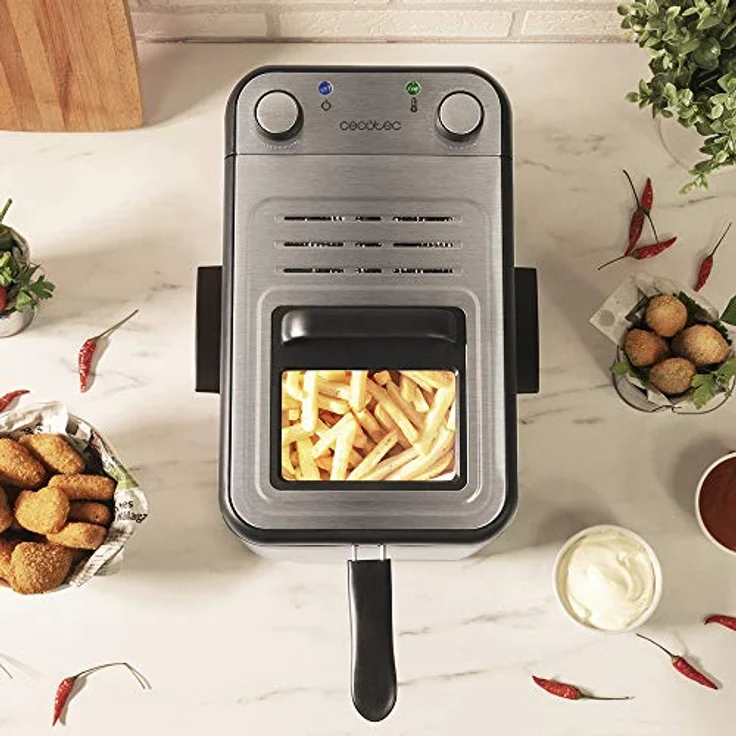 Cecotec Elektrische Fritteuse CleanFry Infinity 1, 3 L Fassungsvermögen, 2400 Watt, silber – Bild 8
