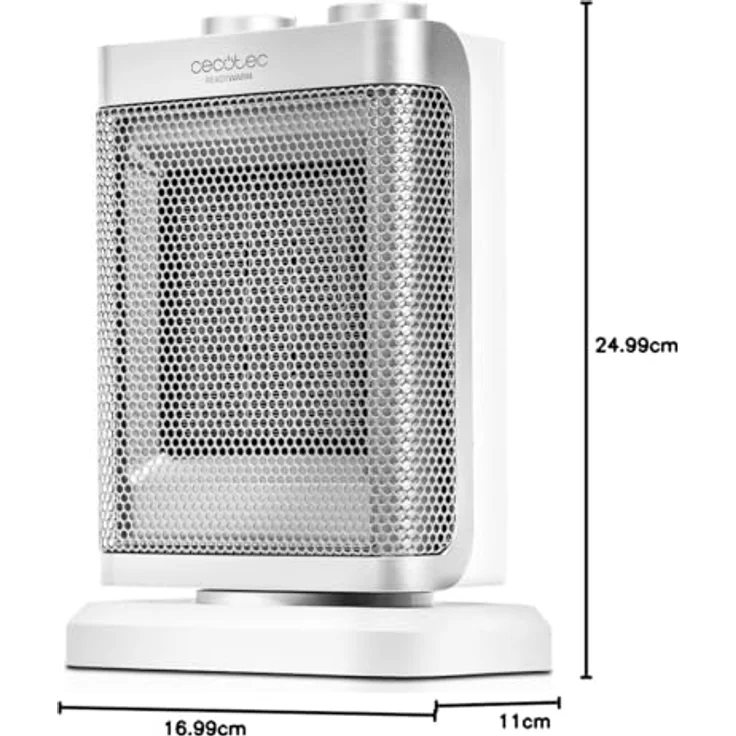 Cecotec Ready Warm 6100 Ceramic Rotate keramisches Heizgerät. Oszillierend, 3 Modi, Verstellbarer Temperaturregler, Anti-Kipp-Schutz, Überhitzungsschutz, 1500 W, Heizlüfter – Bild 7