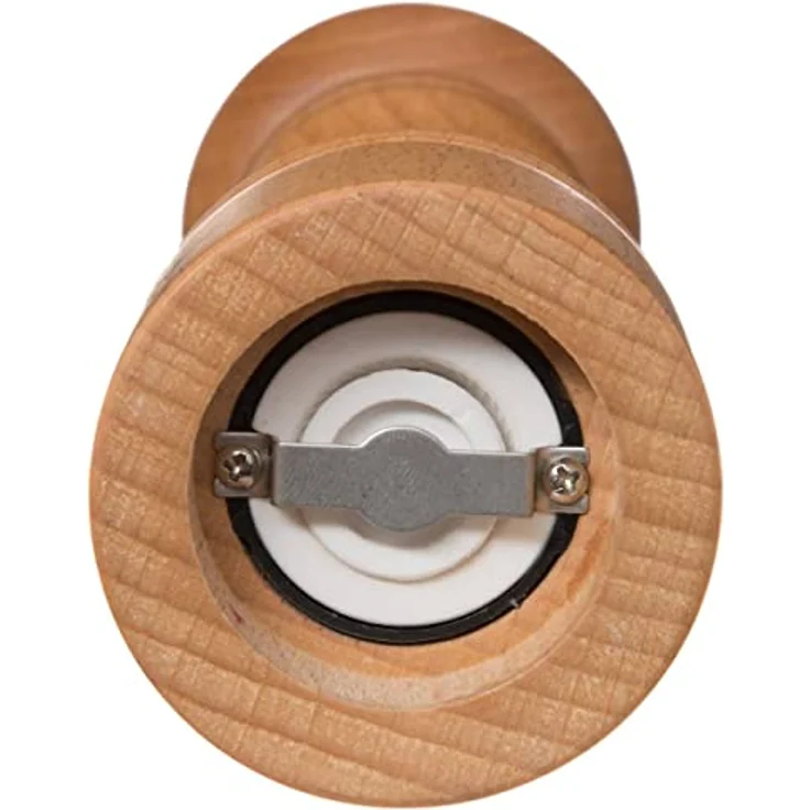 5five Simply Smart Salz-/Pfeffermühle Bistrot, 20.5 cm, ergonomische manuelle Gewürzmühle aus braunem Buchenholz mit verstellbarem Mahlgrad – Bild 4