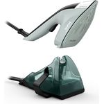 Tefal Duo Power JF4031 2-in-1 Bügeleisen und Dampfglätter, 1700 W, Eukalyptus/Schwarz, 25 g/Min. Dampfmenge, 100 g/Min. extra Dampfstoß, leichtes Handteil, 30 Sek. Aufheizzeit