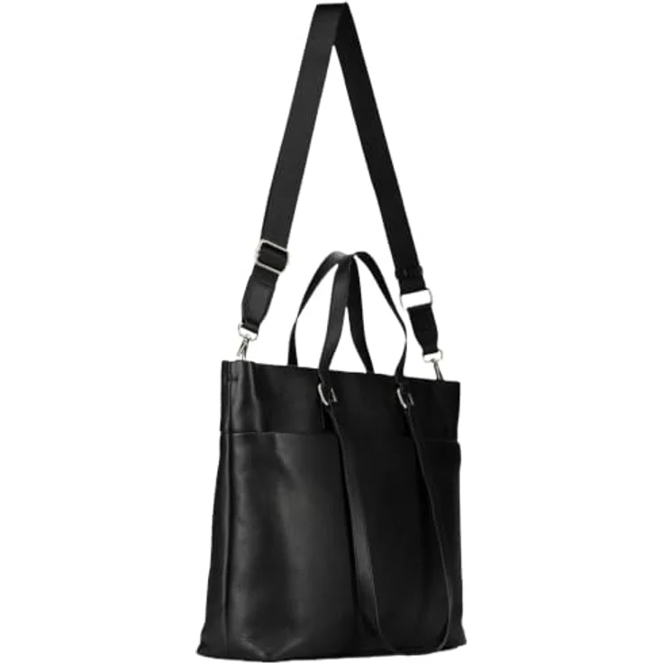 Jost Lysa Business Shopper, 100% Leder mit Laptopfach 36 cm, schwarz – Bild 5