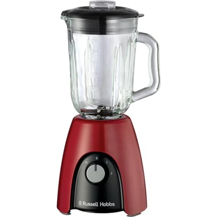 Russell Hobbs Standmixer [Smoothie Maker] Mixer (Blender, 1,5L Glasbehälter, 2 Stufen und Pulse-Funktion, BPA-frei, Edelstahlmesser, 850 Watt Hochstleistung) Desire Rot 27120-56 – Bild 2