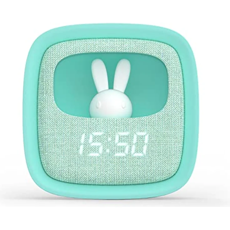 MOB Billy Clock, Kinderwecker Hase mit Nachtlicht, digitaler Lichtwecker mit 3 Weckfunktionen und variabler Helligkeit, blau – Bild 2