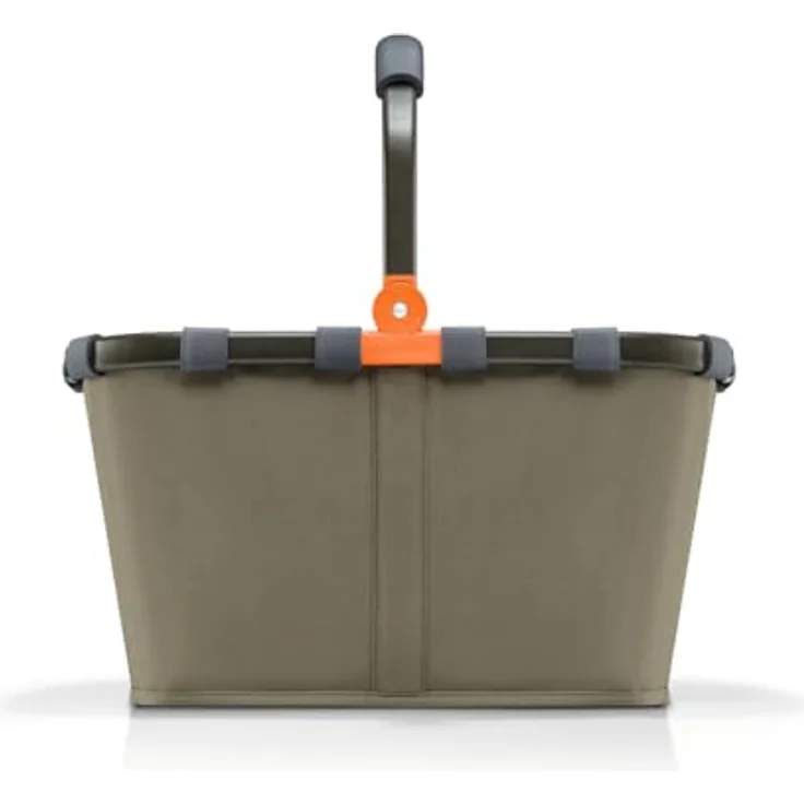 reisenthel carrybag Green Olive, stabiler Einkaufskorb mit 22 l Stauraum, wasserabweisendem Design und praktischer Innentasche – Bild 3