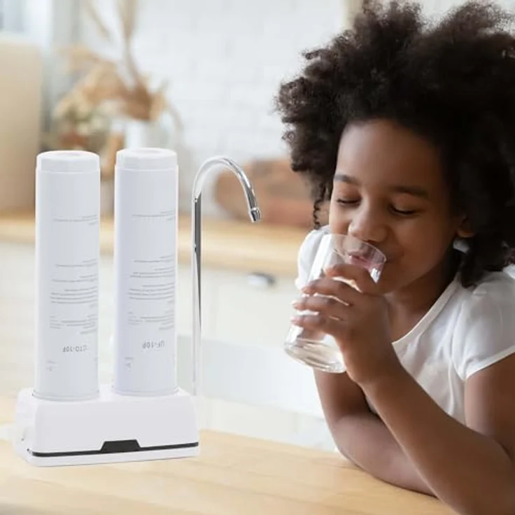 Naturewater NW-2-CTOUF, 2 Stufen Counter Top Wasserfilter mit 5 µ Aktivkohleblock und Ultrafilter, inkl. Universaladapter und Wasserhahn – Bild 2