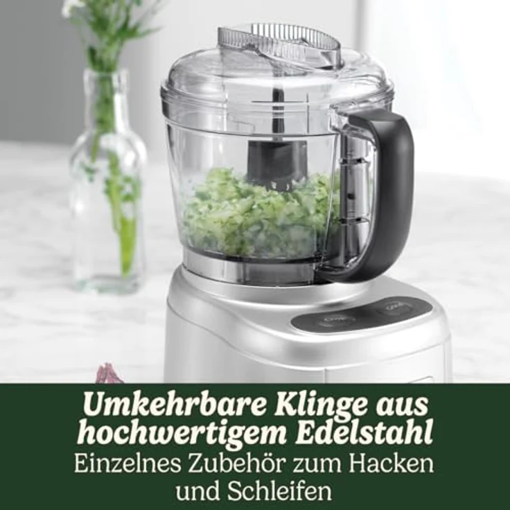 Cuisinart Mini Prep Pro - Mini-Zerkleinerer und kompakte Küchenmaschine in 1 | Multifunktional: Hacken, Zerkleinern, Mixen | Umkehrbare Edelstahlklinge | BPA-freie 900-ml-Arbeitsschüssel | Silber – Bild 6