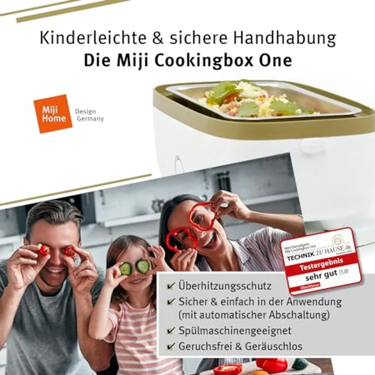 Miji Cookingbox One - Mobile elektronische Kochbox - das kleinste ''to go'' Kochgerät der Welt, Orange-White – Bild 3