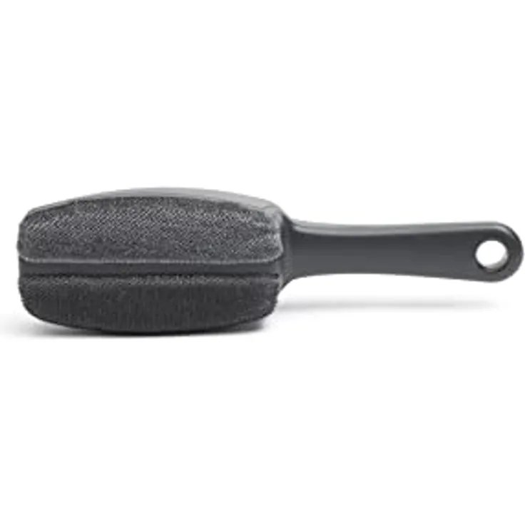 Brabantia - Textilbürste - Fusselentferner für Kleidung - Entfernt Fussel, Staub & Tierhaare - Doppelte Velourspads - Ergonomischer Griff - Polsterstoffreiniger - Dark Grey - 24,5 x 3,5 x 6,5 cm