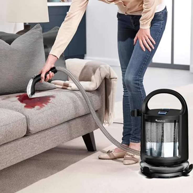 TurboTronic By Z-LINE Multi Waschsauger, 500W Spot Cleaner mit 1,6l Dual Tank, Nass-Sauger Haustier Notfall Teppich Flecken Reiniger Sprühsauger Schwarz – Bild 4