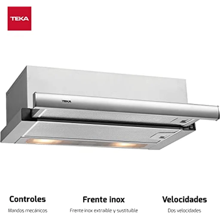 Teka TL 6310 Dunstabzugshaube, E, Abluft und Umluft, Breite 60 cm, 2 Gebläsestufen – Bild 4