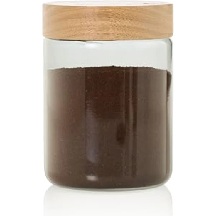 PureJar Vorratsdose 800 ml – Glasdose aus Borosilikat mit Akazienholz-Deckel & S... – Bild 2