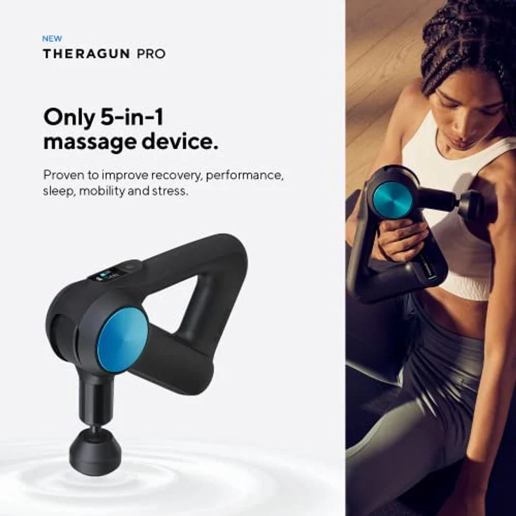 Theragun Pro -5. Generation Handheld -Massage -Waffe - Bluetooth ermöglichte die Percussion -Massagepistole zur Schmerzlinderung - Tiefgewebe -Muskelmassagebast – Bild 2