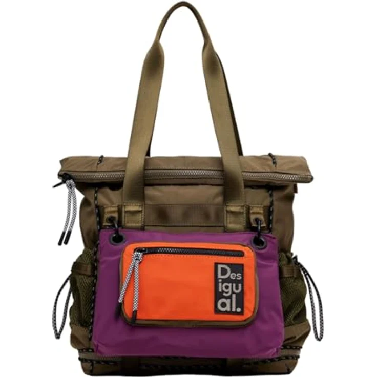 Desigual Modularis Originale Voyager, Handtasche in Grün mit modularer Form und großem Fassungsvermögen – Bild 1