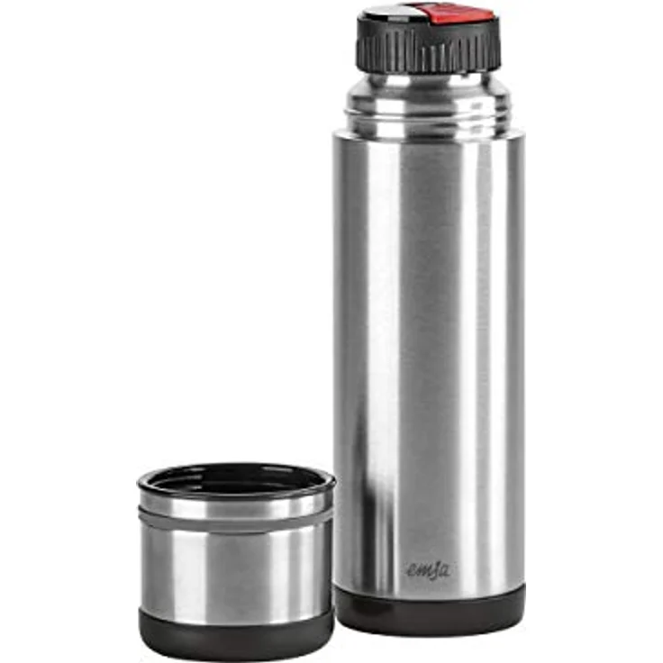 Emsa 509237 Isolierflasche, Mobil genießen, 500 ml, Safe Loc Pro Verschluss, Schwarz-Anthrazit, Mobility – Bild 3