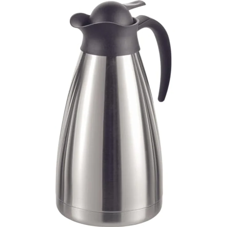 Esmeyer Isolierkanne Thermoart 1 Liter, Edelstahl, Silber-schwarz – Bild 2