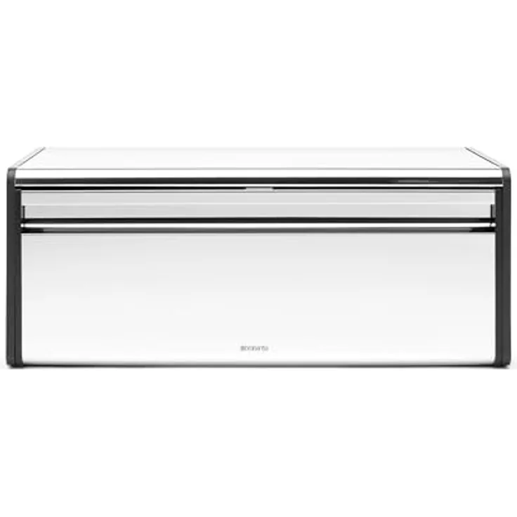 Brabantia Klappbrotkasten, große Aufbewahrungsbox aus Brilliant Steel mit magnetischem Verschluss, platzsparendes Design zur Wandmontage