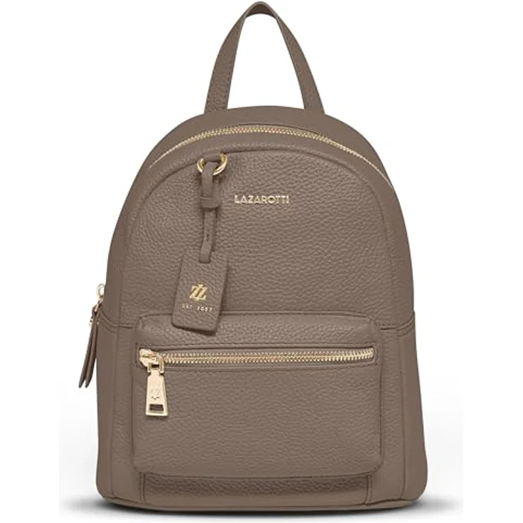 Lazarotti Bologna Leather City Rucksack, 100% Leder, 27 cm, braun – Bild 1