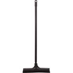 V7 Universal-Kehrbesen, V-Besen mit V-förmigen Borsten, Teleskop-Stiel und Gummilippe zum mühelosen Entfernen, schwarz