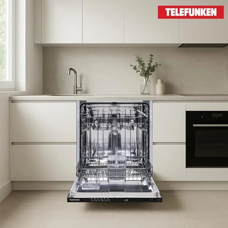 Telefunken GEV6012D, vollintegrierbarer Geschirrspüler 60 cm mit 12 Maßgedecken, 6 Programmen, AquaStop und leiser Betriebslautstärke 45 dB – Bild 7