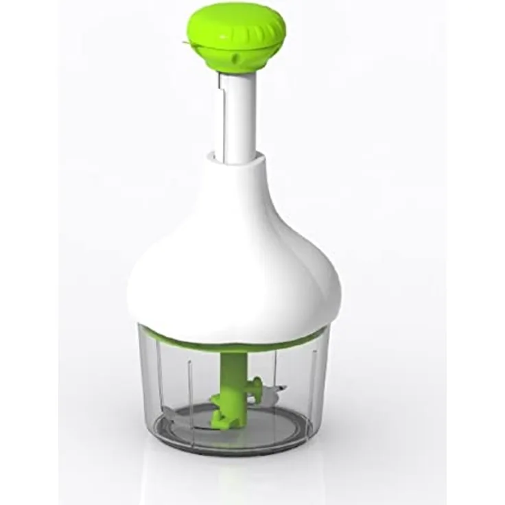 Cheffinger Zerkleinerer Multischneider Manuell, 900ml Behälterkapazität, weiß/grün