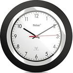 Mebus Funk-Wanduhr/klassisches Model/schwarzer Rahmen/weißes Zifferblatt / 24cm Durchmesser/Rund/Funkuhr (DCF77) / Modell: 19451 / Farbe: Schwarz, Weiß