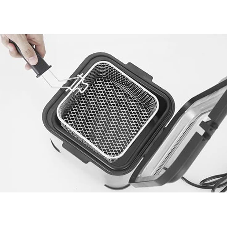 Bass Polska BH 10882, Fritteuse 3L 2000W mit Temperaturregelung bis 190°C und Edelstahlgehäuse – Bild 6
