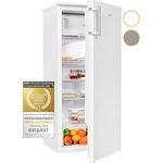 Exquisit Kühlschrank KS185-4-HE-040E weiss | 190 l Volumen | Kühlschrank mit Gefrierfach freistehend | Alarm | Türanschlag wechselbar | 55 cm Breite