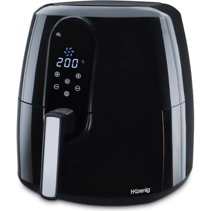 H.KOENIG Air Fryer FRY820 Heißluftfritteuse ohne Öl, 5,5 l, 7 Kochprogramme, Touchscreen, spülmaschinenfest, 1800 W – Bild 2