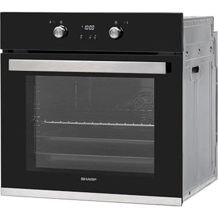 SHARP K-61D27BM1-FR Einbau-Elektro-Backofen mit 68 L auf 5 Ebenen, Pyrolyse Selbstreinigung und 6 Heizarten, Schwarz – Bild 3