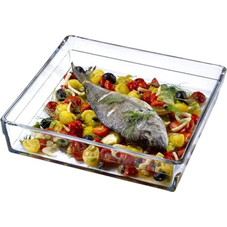 Pasabahce Borcam Premium Backform, Glas Servierform 29x29 cm, quadratisch, hitze- und kältebeständig, 4,1 Liter, spülmaschinen- und mikrowellengeeignet – Bild 3