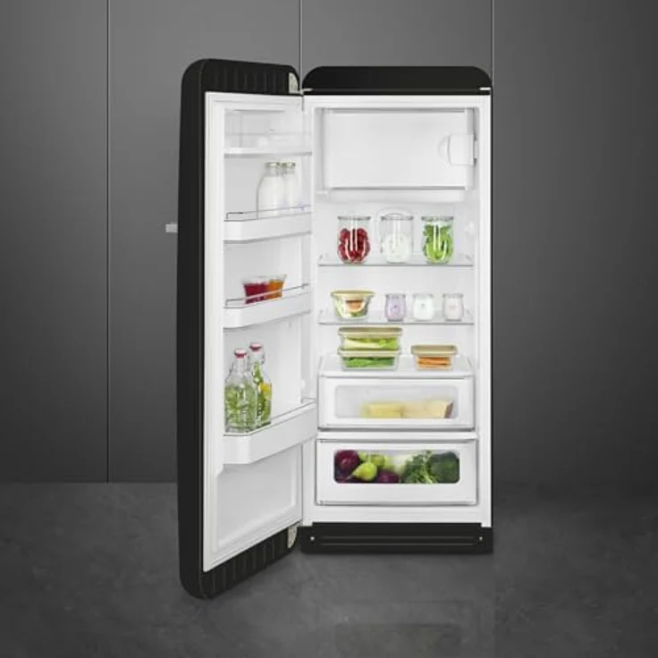 SMEG FAB28LBL6 Kühlschrank 270 l, Linksanschlag Schwarz im 50's Style, 2025 Modell – Bild 2