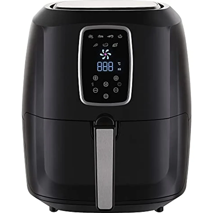 LMG Germany GLA616A Heißluftfritteuse, 1800 W, 5,2 L, leise, Touch, eckig, 7 Programme, A+ – Bild 4