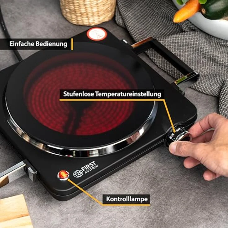 First Austria Hob infrared FIRST 5096-5, Kochplatte, Schwarz – Bild 7