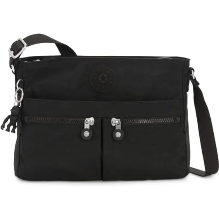 Kipling New Angie Umhängetasche, stylische Handtasche mit verstellbarem Umhängeriemen, 27.5 cm, Schwarz – Bild 1