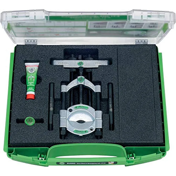 ELC Kugelgelenkabzieher Lager-Trenn-/Abziehersatz 5-60mm KUKKO, 3-armig, mit starker Traverse, für Lagern, Zahnrädern, Scheiben - ELC Universal-Abzieher Nr. 11, blau
