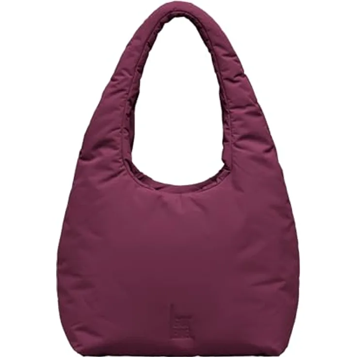 GOT BAG CLOUD, Damen Umhängetasche aus recyceltem Nylon im Puffer-Look, Rot, ca. 40 x 55 x 16 cm, mit praktischen Magnetverschluss und Reißverschluss-Innentasche