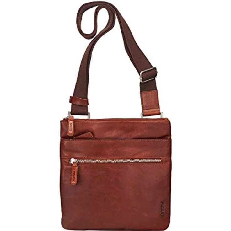 Picard Beuteltasche Buddy, hochwertige Crossbody Bag aus Wasserbüffelleder, hellbraun, 24 x 3 x 25 cm – Bild 5