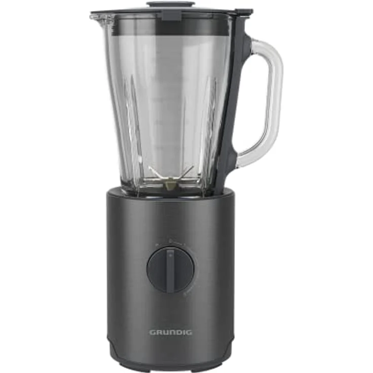 Grundig Delisia Novus SM 7140 Professioneller Standmixer, 1,5 Liter, 800 Watt, 6-Fach Edelstahlmesser mit Zirkonium-Beschichtung, 5 Geschwindigkeitsstufen + Pulse-Funktion, Dark Inox/Edelstahl – Bild 2