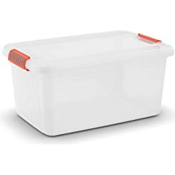KIS K Latch L, Aufbewahrungsbox mit Deckel, 43 l, transparent, strapazierfähiger Kunststoff – Bild 1