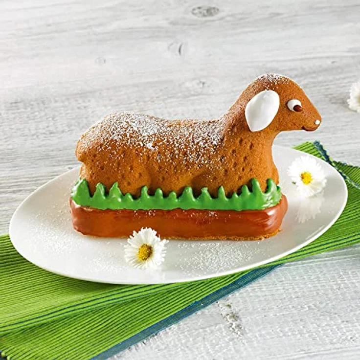 ORIGINAL KAISER 2-tlg. Osterbackformen Set Osterlamm 2.0 mit Silikonklammern und Hase - Antihaftbeschichtet, 3D Kuchenform Lamm/Hase, 700ml + 500ml - Ostern Backformen in Stahl, hitzebeständig bis 230°C – Bild 4