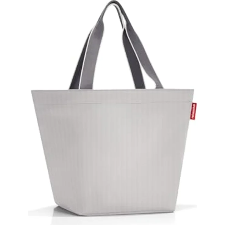REISENTHEL® Shopper M, Einkaufstasche aus recyceltem, wasserabweisendem Polyestergewebe, herringbone grey, mit Reißverschluss und Innentasche – Bild 2