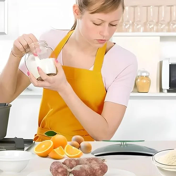 Retoo Digitale Küchenwaage bis zu 5 kg Tragkraft mit leicht ablesbarer LCD-Anzeige, Digitalwaage mit Zuwiegefunktion, Haushaltswaage mit Tara, Feinwaage, Grammwaage, Essenswaage, Silber – Bild 3