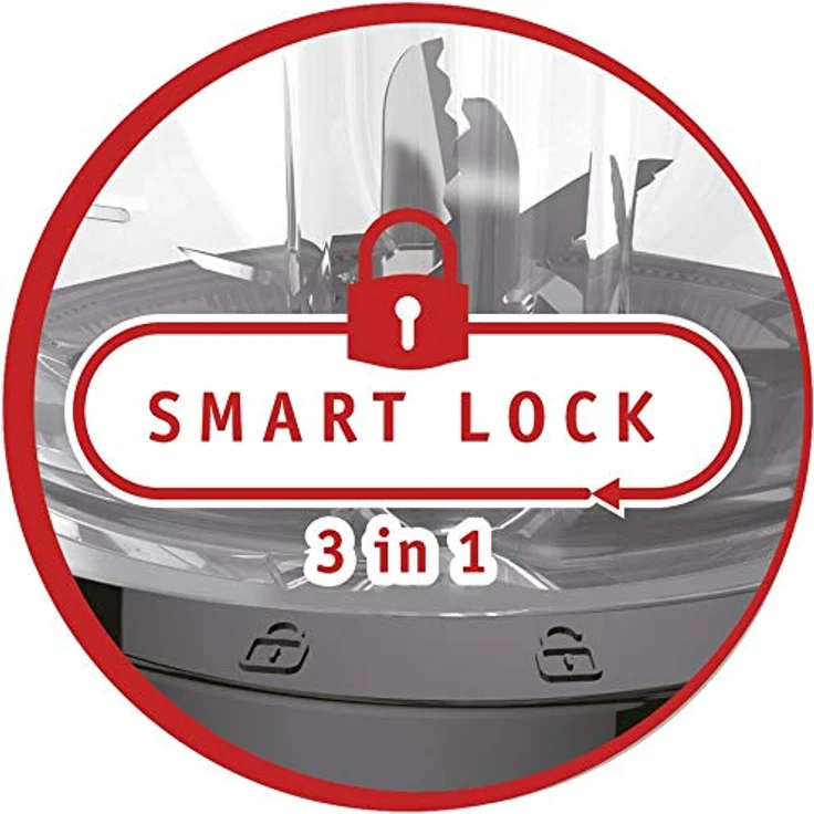 Moulinex LM4351 BlendForce 2 Standmixer, Powelix Technologie, scharfe Klingen, hitzebeständiger Topf 1,7 l, Kühlsystem, Smart Lock-System, 800 W – Bild 10