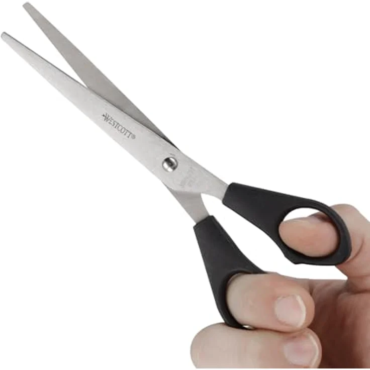 Westcott E-31170 00 Schere Büro, rostfrei, symmetrisch, 17 cm-7 Zoll, schwarz – Bild 5