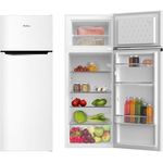 Amica Kühl-Gefrierkombination 211L EEK D 144cm automatisches Abtauen Kühlschrank (Weiß)