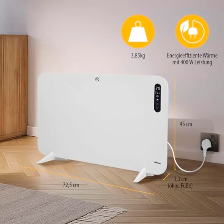 Tristar KA-5092 Infrarot-Heizpaneel, 400 W mit 24-Stunden-Timer und IP44-Schutz, ideal für Wandmontage und freistehende Nutzung – Bild 3