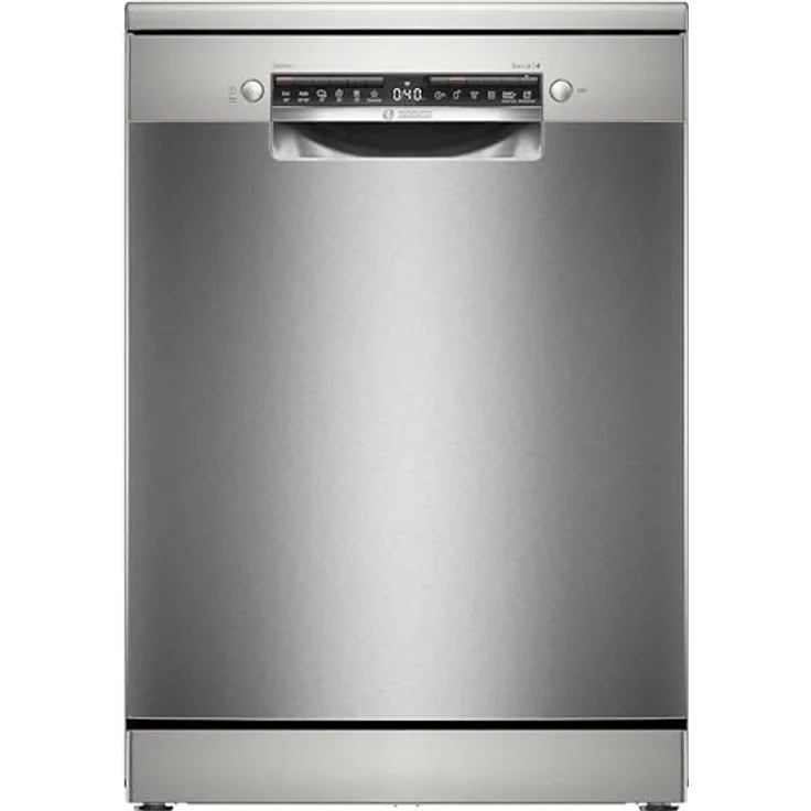 Bosch Serie 4, Freistehender Geschirrspüler, 60 cm, Silver Inox, SMS4HVI00E