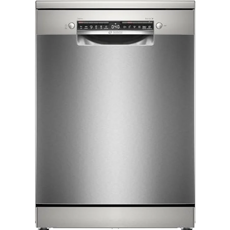 Bosch Serie 4, Freistehender Geschirrspüler, 60 cm, Silver Inox, SMS4HVI00E – Bild 1