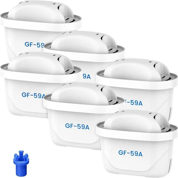 GLACIER FRESH Wasserfilter Kartuschen Ersatz für Brita Maxtra Pro 6er-Pack, reduziert PFAS, Chlor und Metalle, weiß